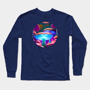 Magical glowing mushrooms Long Sleeve T-Shirt